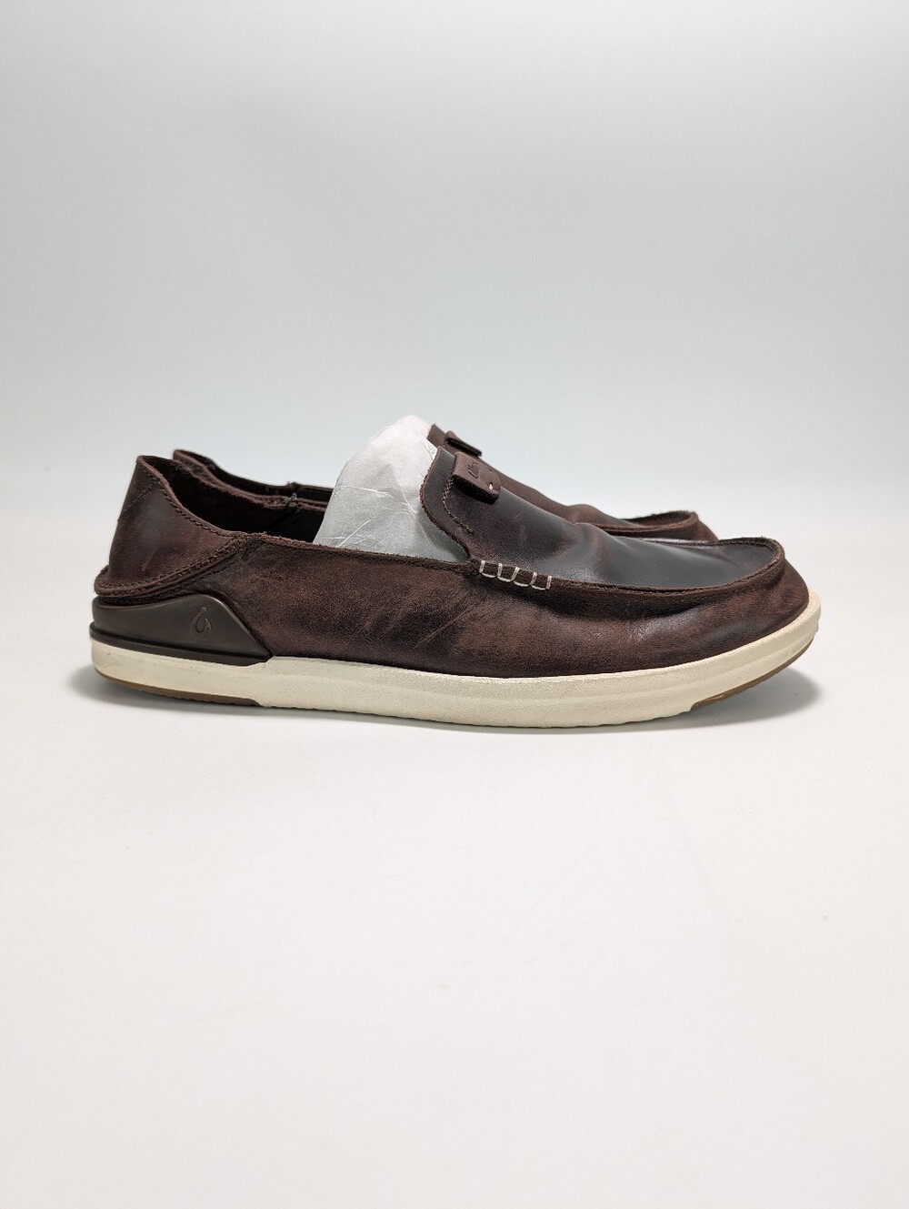Olukai Kākaha Leather Slip-On Shoes